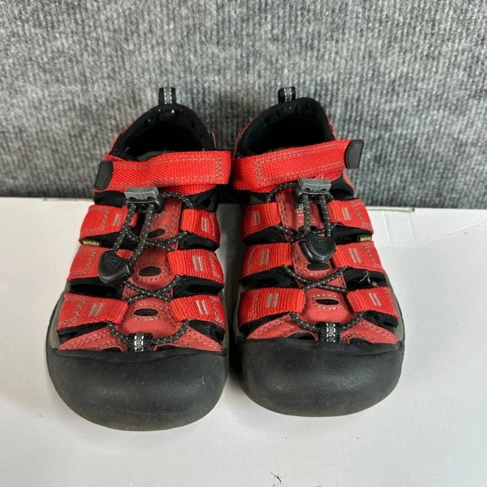 Keen Newport H2 Kids Red Black Waterproof Hiking Water Sandals Shoes Sz 1